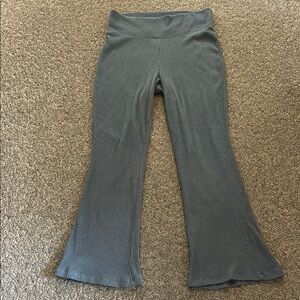 Wild Fable High Waist Blue Ribbed Flare Pants